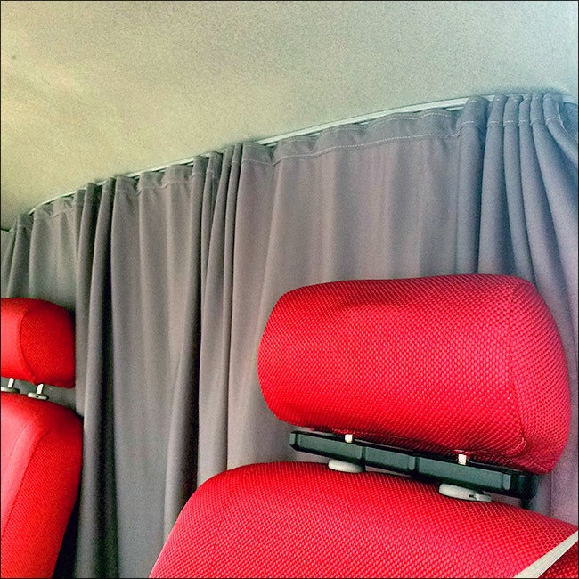 For Ford Freda Cab Divider Curtain Kit with Rail Premium Quality - Van-X