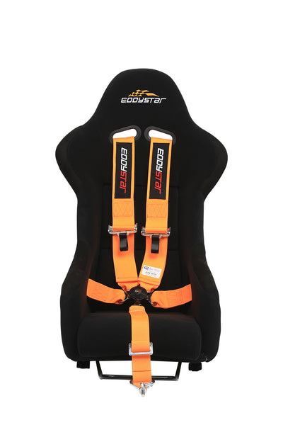 EDY SINGLE (x1) Universal Nylon Drift Car Racing Seat Belt Orange / Black / Red / Blue / Purple Colour 5 Point 5-Point Harness Seat Belt Easy Installation US SFl 1.6 For Racing Car / Sim / 4x4 / Van / Camper