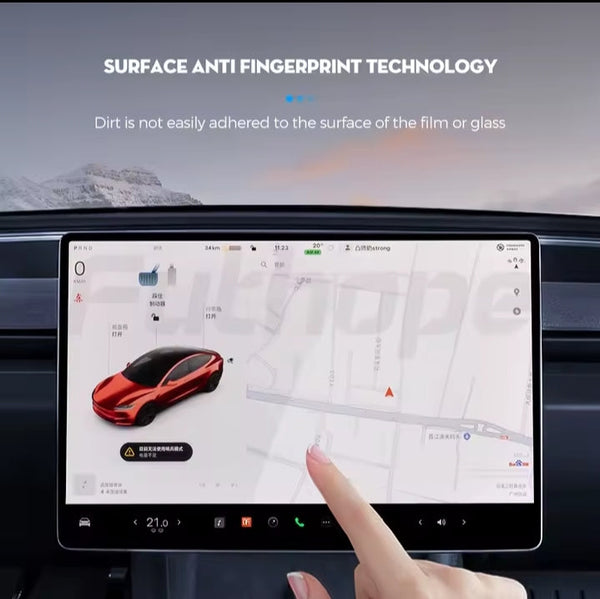Futhope Tempered Glass Screen Protector For Tesla Model 3  Y Highland juniper 2021-2025