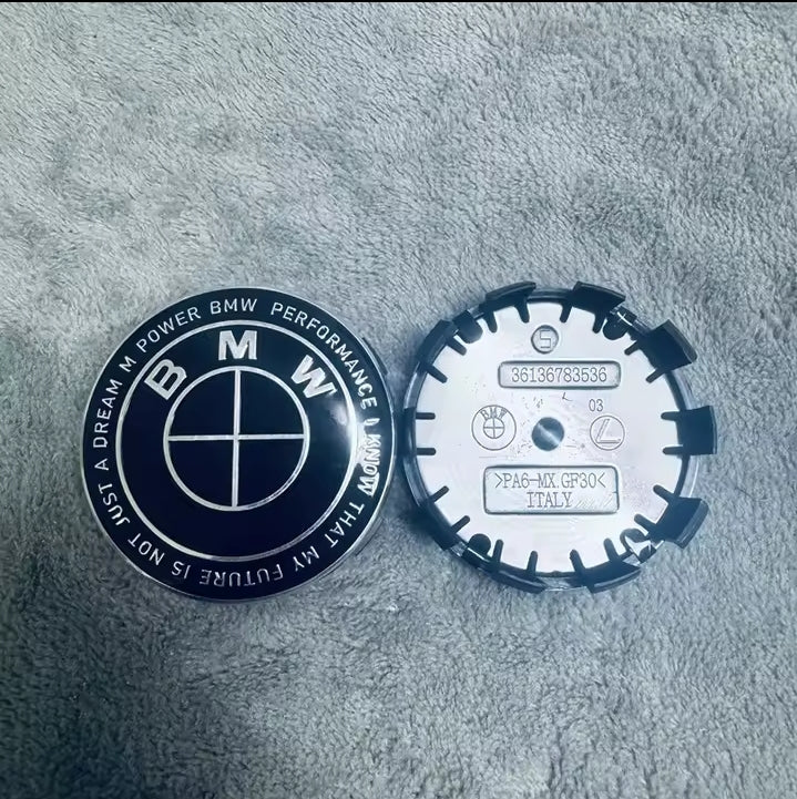BMW GROUP 4Pcs 56/68mm Car Wheel Centre Hub Cap For BMW E87 M Performance E36 E46 E60 E90 E91 E92 E93 F30 F20 M3