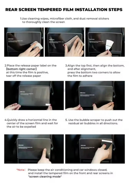 Futhope Tempered Glass Screen Protector For Tesla Model 3  Y Highland juniper 2021-2025