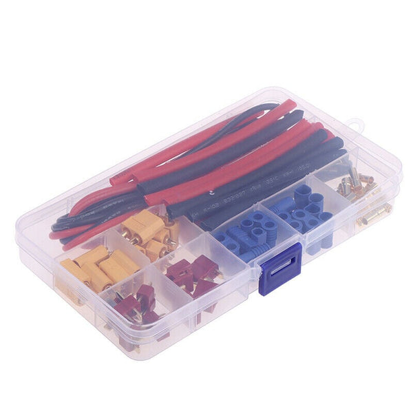 Battery Connector Set (T-plug, EC3, XT60) w/ Silicone Wire and Heat Shrink