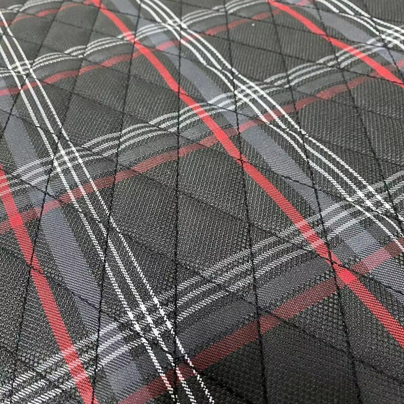 ATS GT x1 Universal Recline Sports Bucket Seat Plaid Check Edition Black & Red