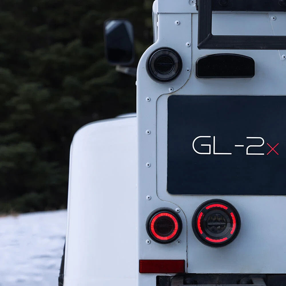 GLOHH GL-2x Set of 6 LED DRL Rear Lights Land Rover Defender Halo Smoke 90-16