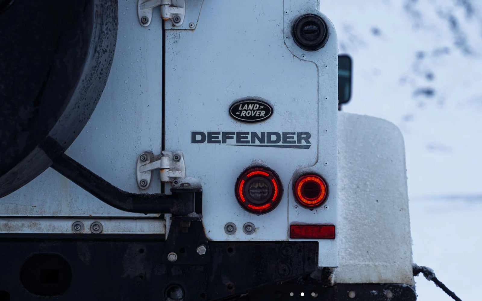 GLOHH GL-2x Set of 6 LED DRL Rear Lights Land Rover Defender Halo Smoke 90-16