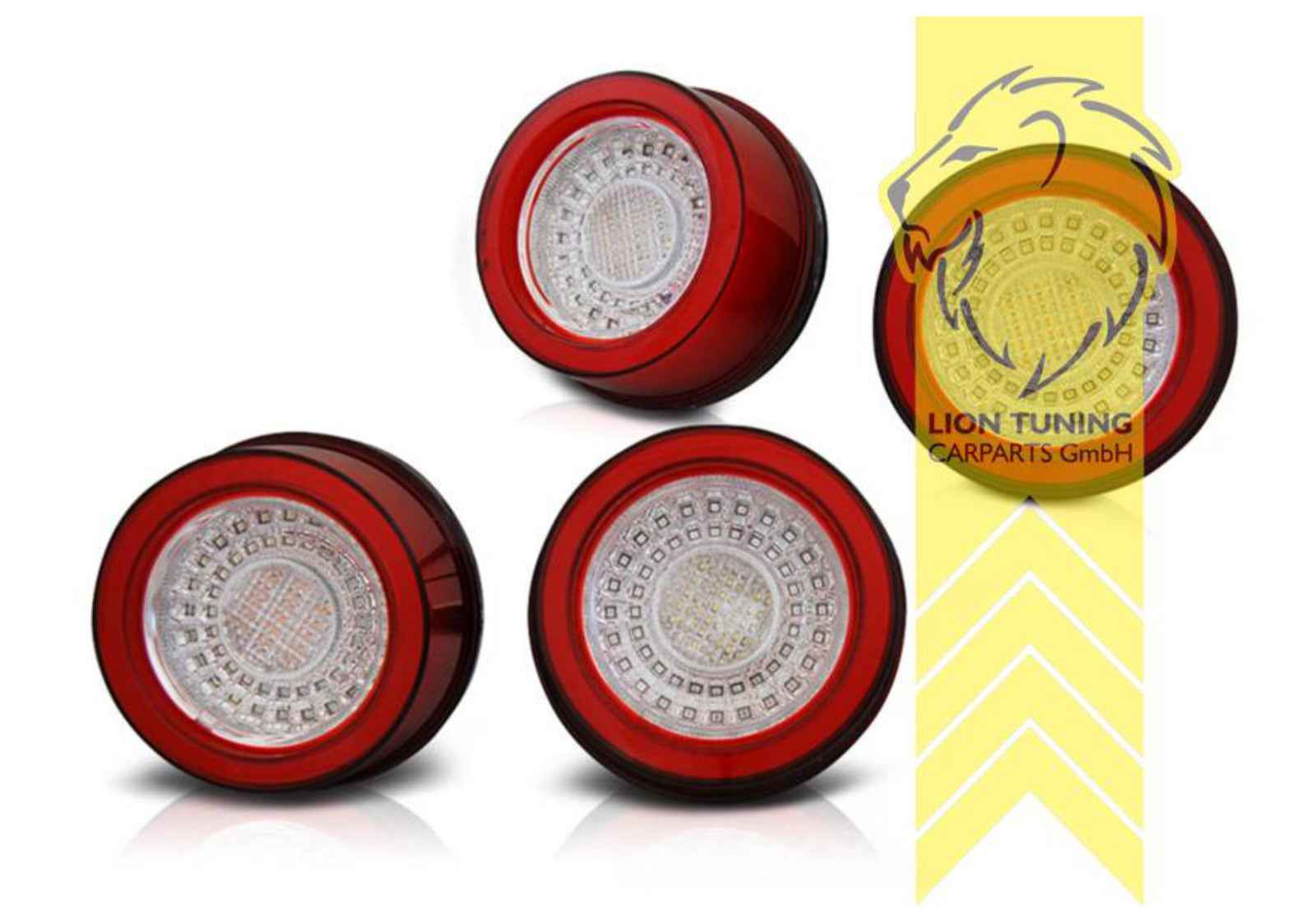 LT Set x4 Halo LED REAR Tail LIGHTS DRL Ferrari F355 360 F131 red white 94-05