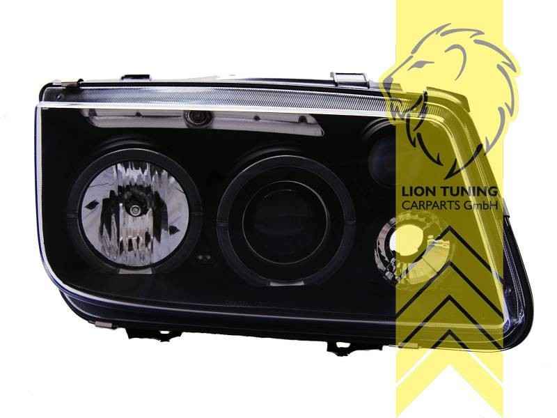 LTG Aftermarket Halo Headlights VW Bora 1J2 1J6 sedan variant black 98-05 LHD
