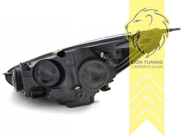 LT Pair LED DRL Lightbar Headlights Ford Focus 3 MK3 15-18 Facelift black LHD