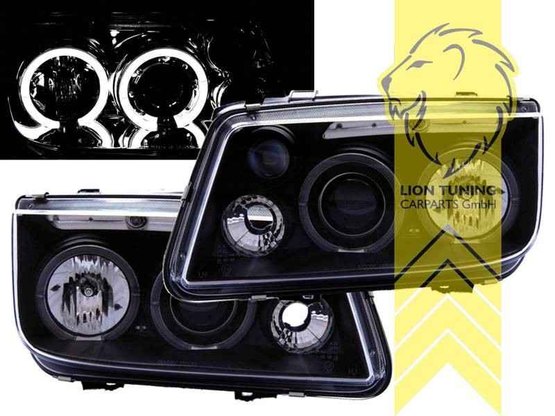 LTG Aftermarket Halo Headlights VW Bora 1J2 1J6 sedan variant black 98-05 LHD
