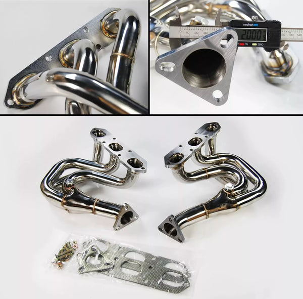 Aftermarket Performance Stainless Steel Exhaust Manifold Manifolds For Porsche Boxster 986 2.7 3.2 00-04 (Not compatible with Tiptronic)