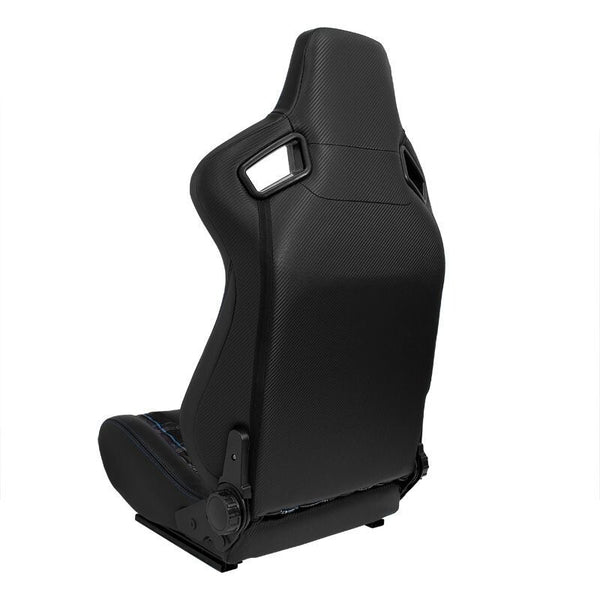 ATS GT x1 Universal Recline Sports Bucket Seat Plaid Check Edition Black & Blue