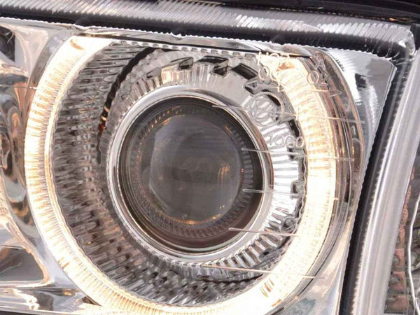 FKA Pair Xenon Angel Eyes Headlights E36 92-98 chrome DEPO Universal RHD LHD