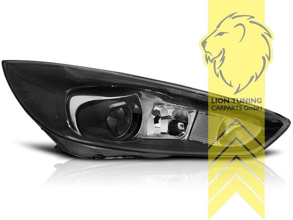 LT Pair LED DRL Lightbar Headlights Ford Focus 3 MK3 15-18 Facelift black LHD
