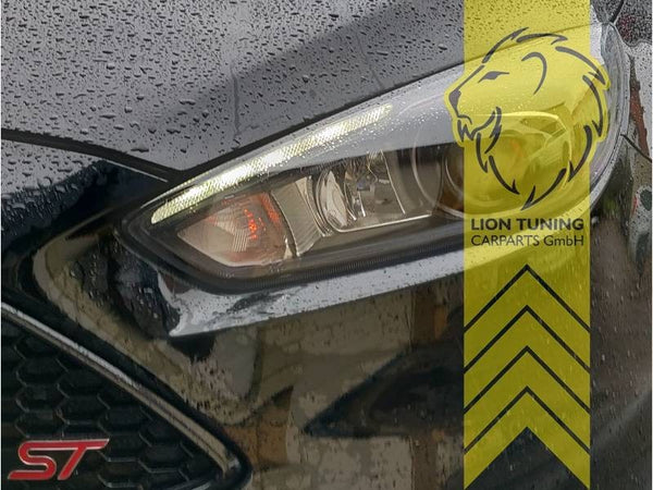 LT Pair LED DRL Lightbar Headlights Ford Focus 3 MK3 15-18 Facelift black LHD