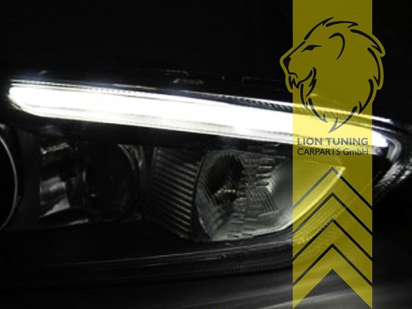 LT Pair LED DRL Lightbar Headlights Ford Focus 3 MK3 15-18 Facelift black LHD