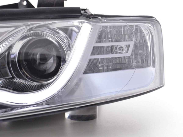 FKA Pair Sonar LED DRL Lightbar Headlights Audi A4 B6 8E 01-04 chrome RHD UK