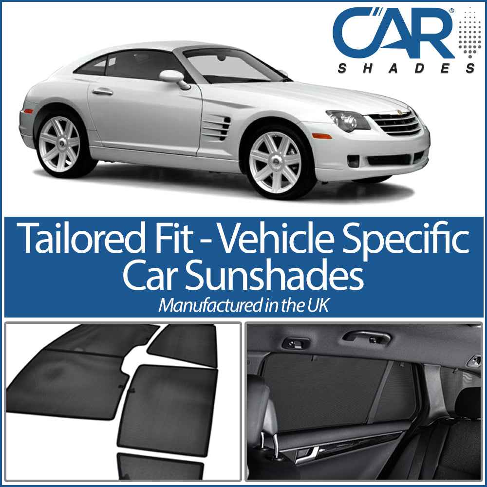 Chrysler Crossfire 2dr 04-08 UV CAR SHADES WINDOW SUN BLINDS PRIVACY GLASS TINT
