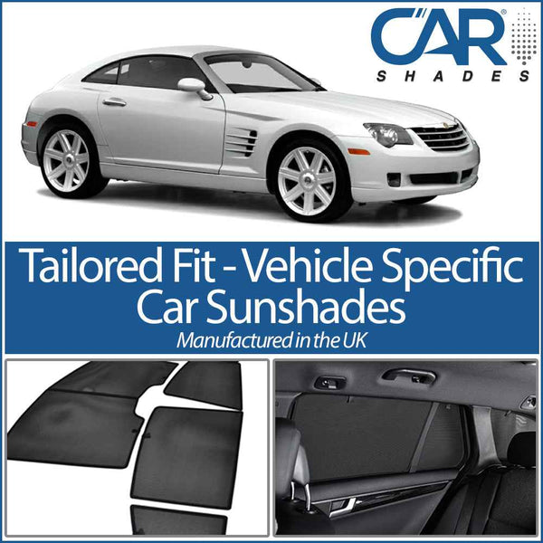 Chrysler Crossfire 2dr 04-08 UV CAR SHADES WINDOW SUN BLINDS PRIVACY GLASS TINT
