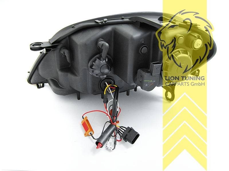 LT Pair LED DRL Lightbar Headlights Mercedes W164 ML M-Class Facelift Black LHD