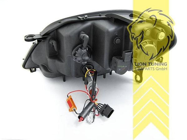 LT Pair LED DRL Lightbar Headlights Mercedes W164 ML M-Class Facelift Black LHD