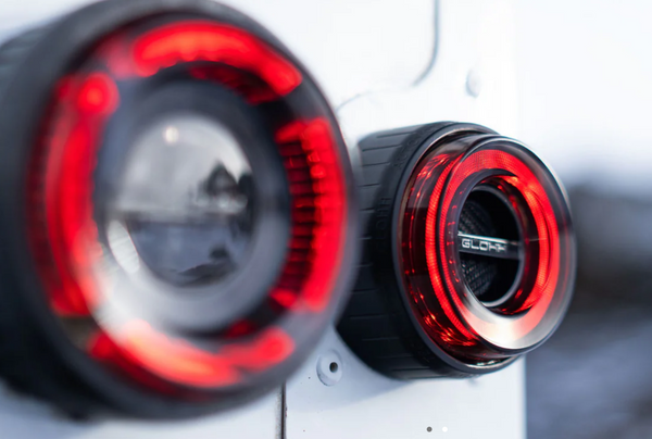 GLOHH GL-2x DARK SMOKE Set of 6 (3 lights each side) LED DRL Rear Lights Taillights Tail Lamps Land Rover Defender Halo Smoke 90-16 Dynamic Start-up display welcome light