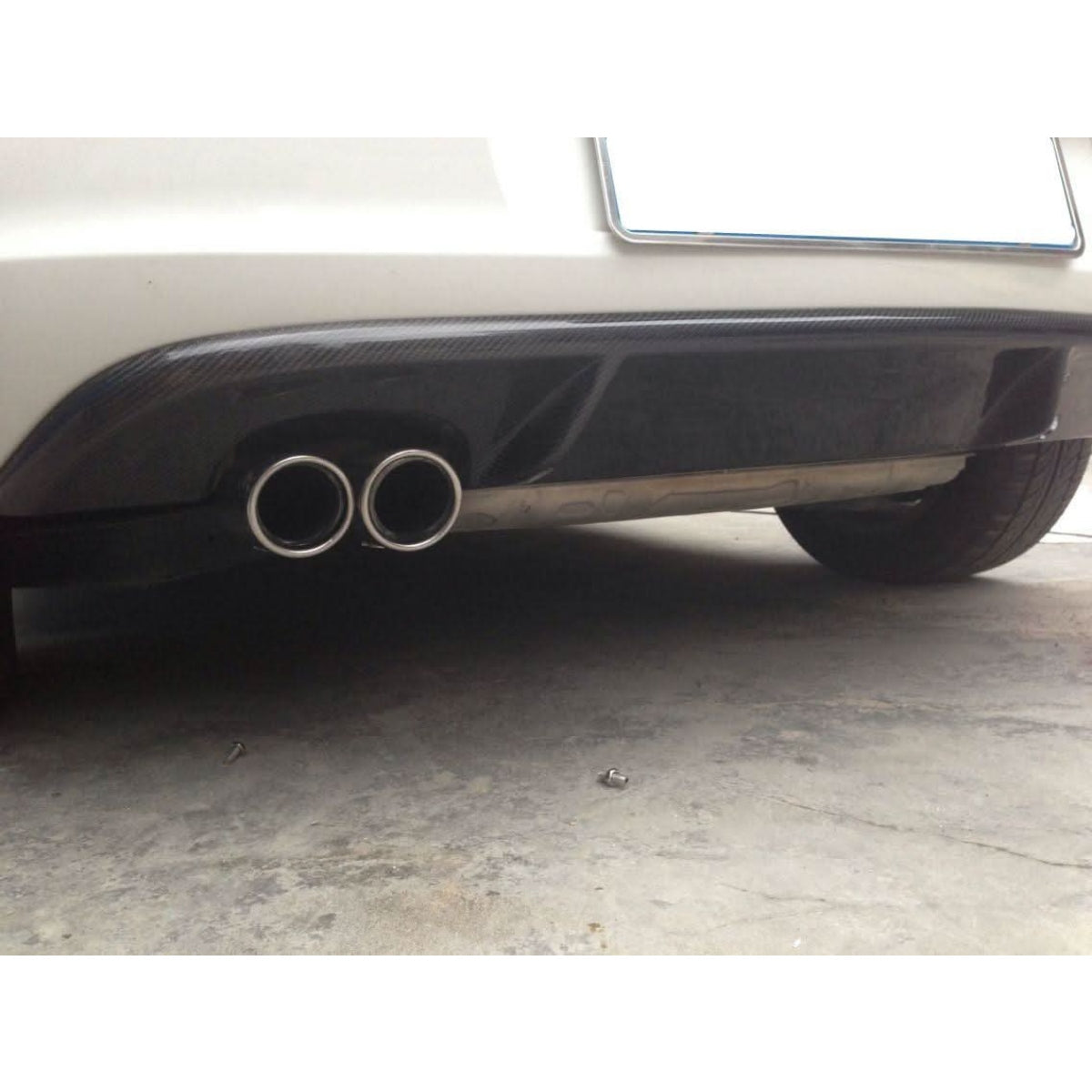 GT Style Carbon Fibre Rear Diffuser Twin Exhaust for VW Golf MK6 08-13