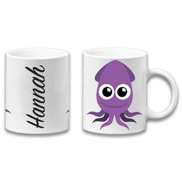 Adorable Squid Sea Animal Personalised Your Name Gift Mug