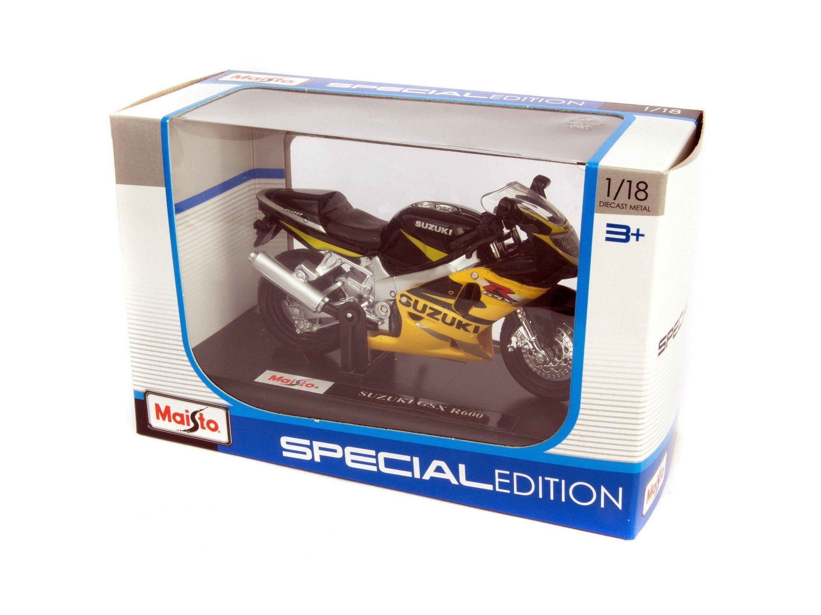 Suzuki GSX-R600 black/yellow - 1:18 Scale Motorbike Model