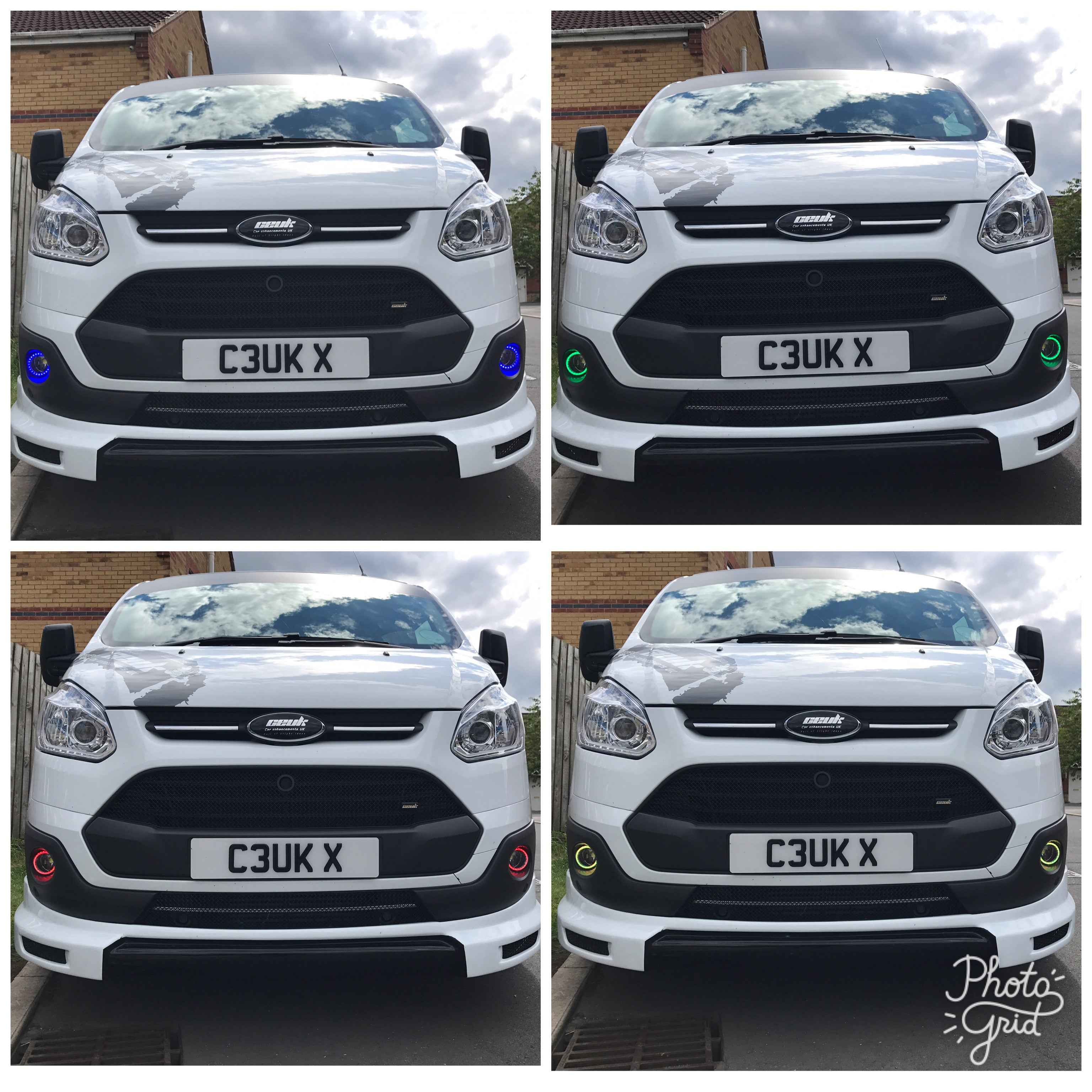 Transit Custom RGB Halo DRL Kit | CEUK Bluetooth-Controlled LED Upgrade