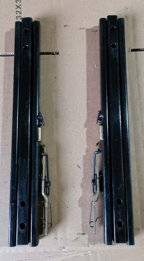 UnionTech Universal base mounted bucket seat slide runners / base plate adapter for x1 seat - Front / Back Sliding Adjustment