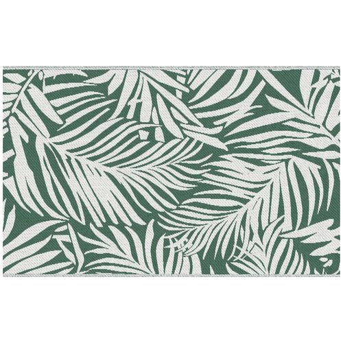 Outsunny Outdoor Rug, 1.5 x 2.4m Patio Floor Mat, Green and White
