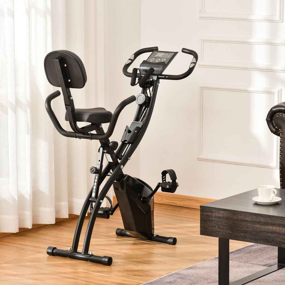 Ultimate Cardio Fitness Bike: 2-In-1 Upright & Recumbent Exercise Bike with Pulse Sensor & LCD - HOMCOM