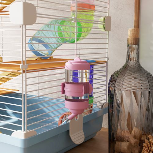 Pawhut 5 Tier Hamster Cage Carrier Habitat w/ Exercise Wheels