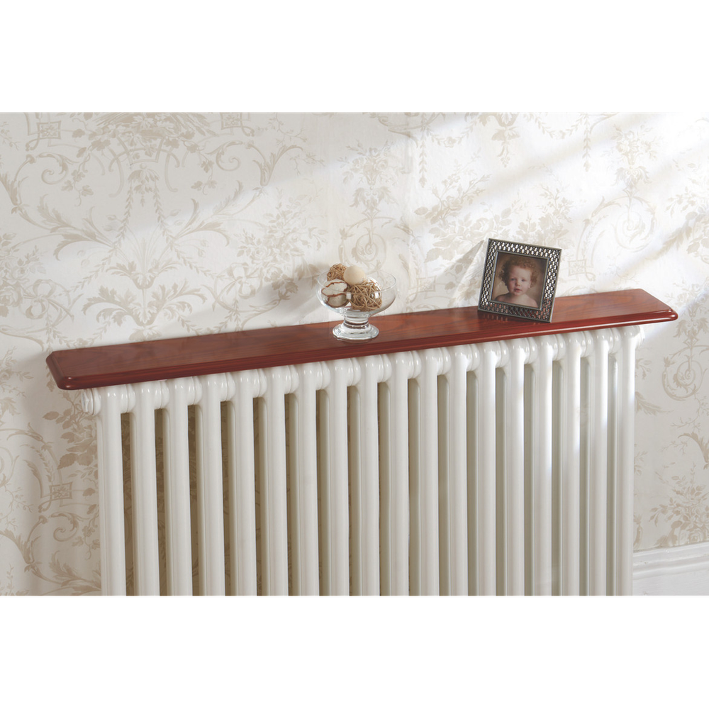 Oak Finish Radiator Shelf - Easy Fit, Heat Deflecting, No Wall Damage - 91cm