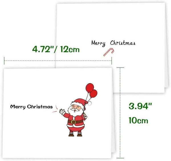 36 Merry Christmas Greeting Cards with Envelopes Stickers 10x12cm KUUQA