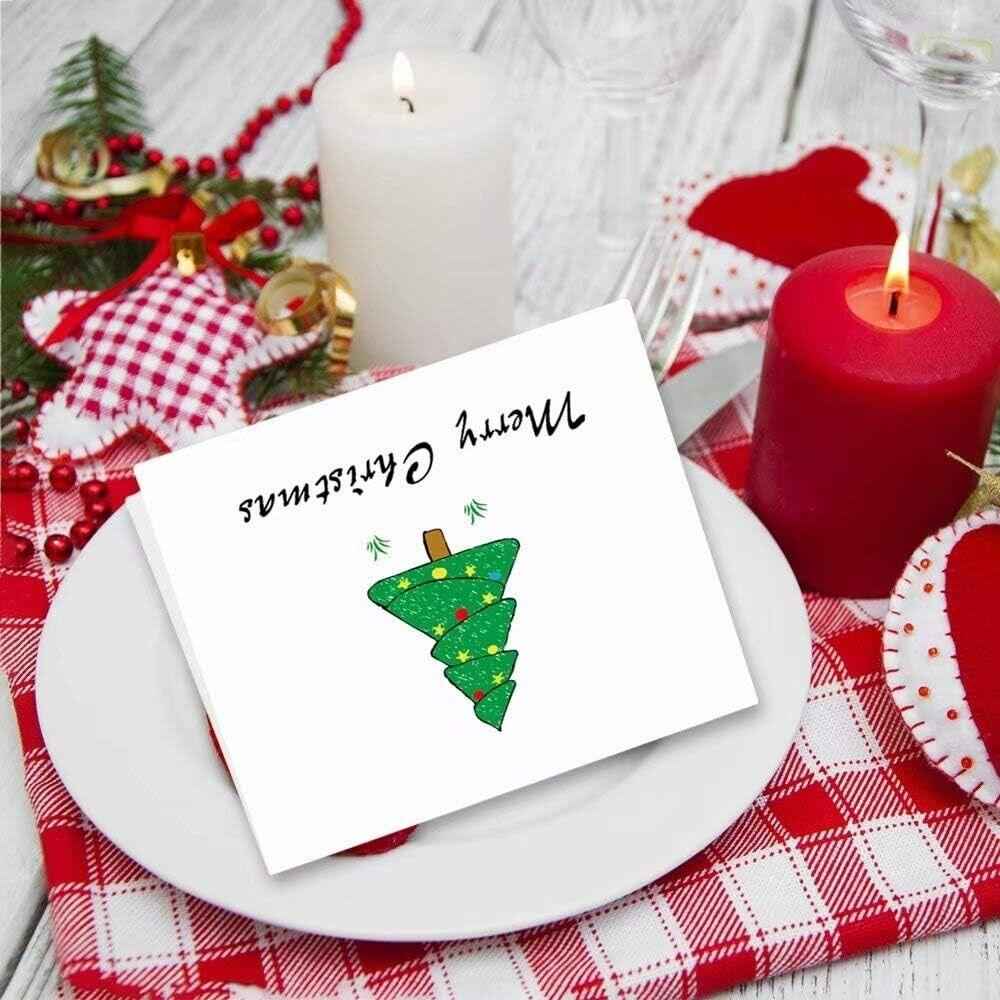 36 Merry Christmas Greeting Cards with Envelopes Stickers 10x12cm KUUQA