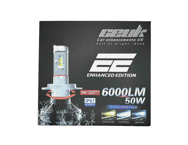 H7 LED Bulb V3 – CEUK Enhanced Edition | 6000K Ice White + Tint Kit | 12,000Lm (477 / PX26d)
