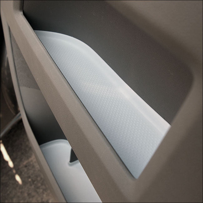 For VW T5, T5.1 Door Pocket Inserts, Rubber, Door Liner (White) Double Passenger + Driver *ON SALE* Interior Styling