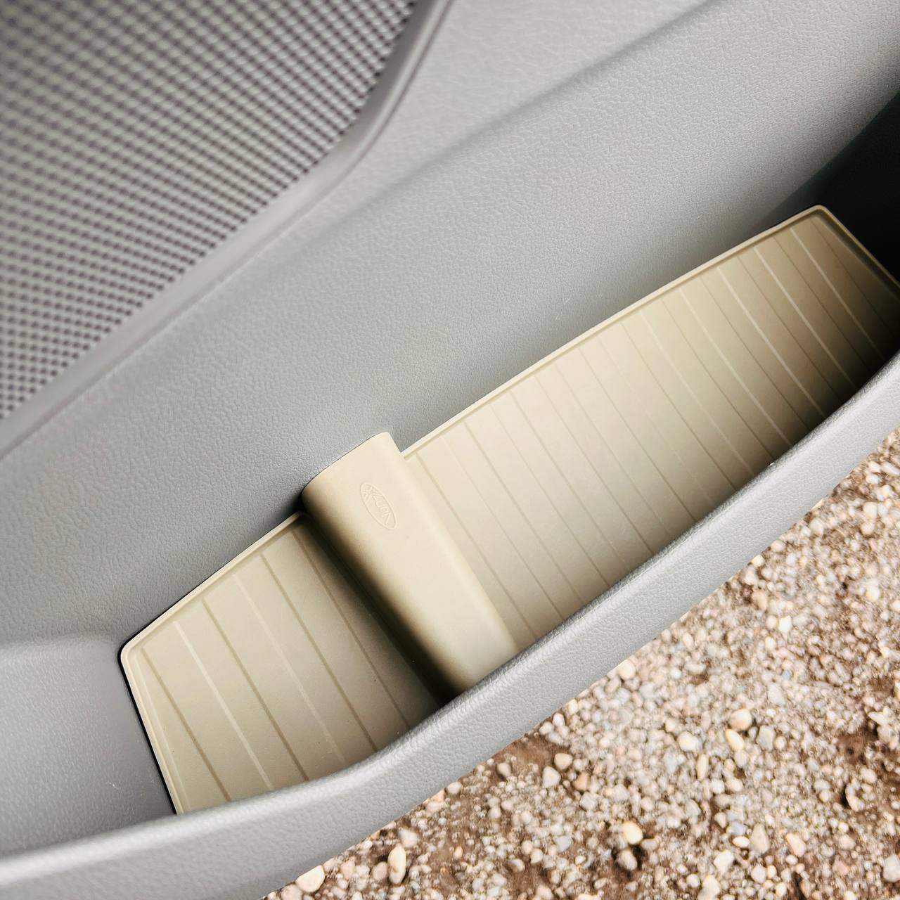 For VW Crafter New Shape Rubber Door Liner Pocket Inserts Grey