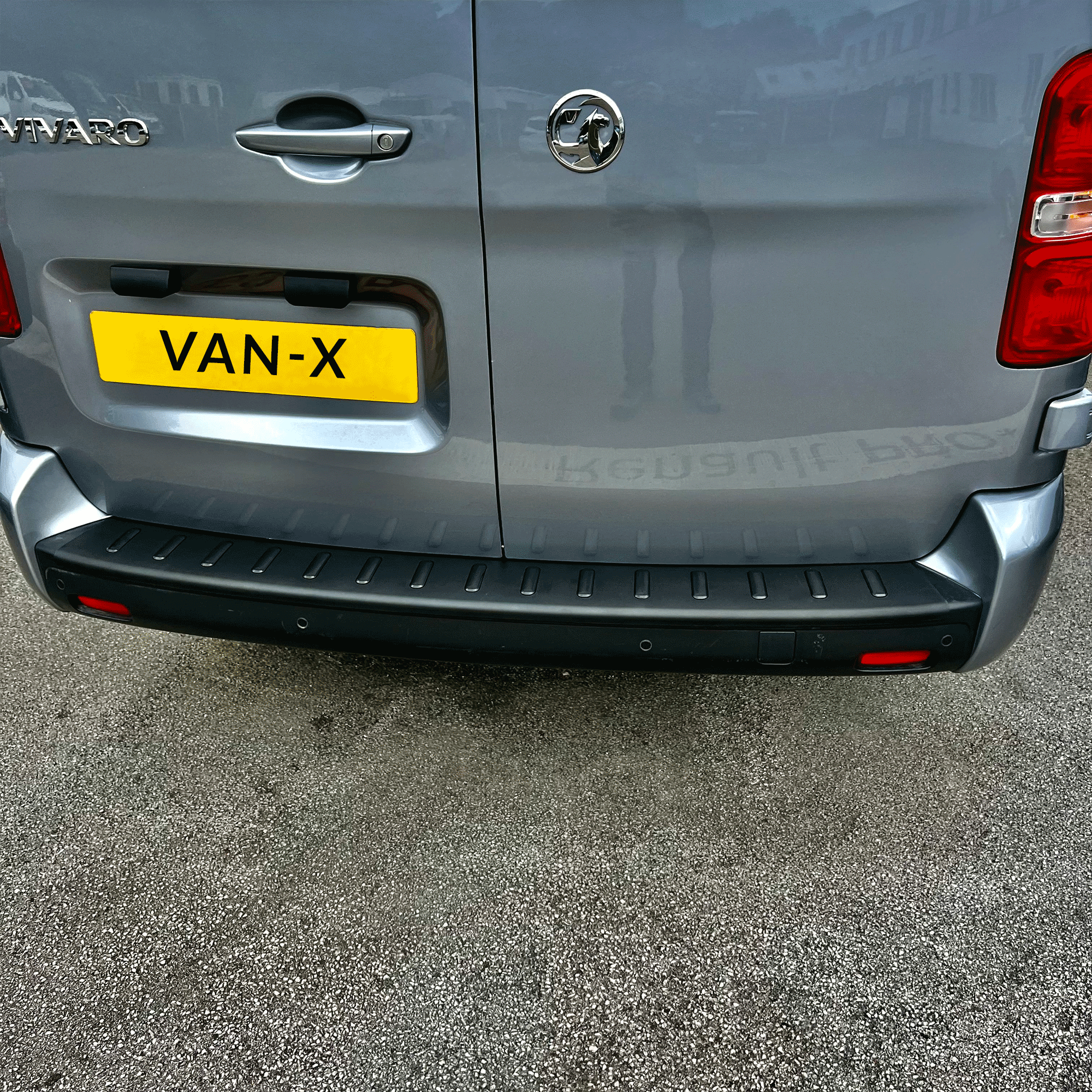 For Vauxhall Vivaro Rear Bumper Protector – Black Plastic Trim for Campervan, Motorhome & Auto-Sleeper