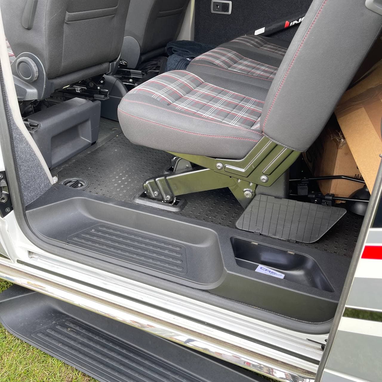 For VW T5, T5.1 Transporter Side Loading Door Step V3 17mm Extra Deep with Storage Compartment (B-Grade)