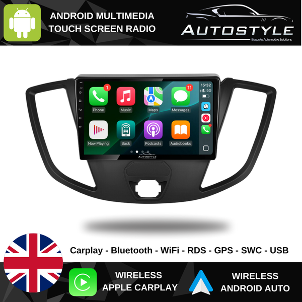Ford Transit Custom Apple Carplay / Android Auto 9" Stereo Upgrade (2012-2018)