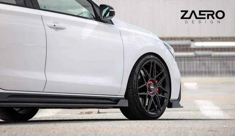 HYUNDAI I30 N EVO-1 GLOSS BLACK SIDE SKIRTS BY ZAERO (2018+, PD)
