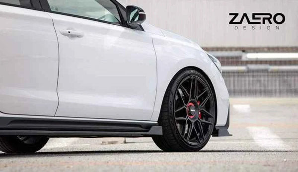 HYUNDAI I30 N EVO-1 GLOSS BLACK SIDE SKIRTS BY ZAERO (2018+, PD)