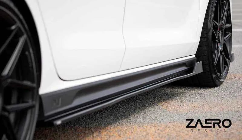 HYUNDAI I30 N EVO-1 GLOSS BLACK SIDE SKIRTS BY ZAERO (2018+, PD)