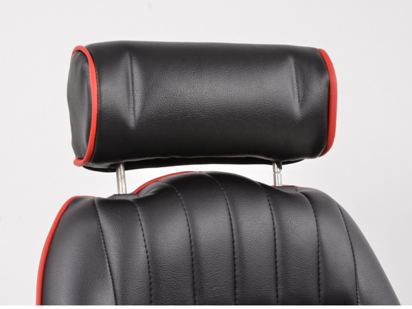FK Black Red Piping Classic Car Retro Kit Speedster Sports car Full Bucket Seats - NO SLIDE RUNNERS