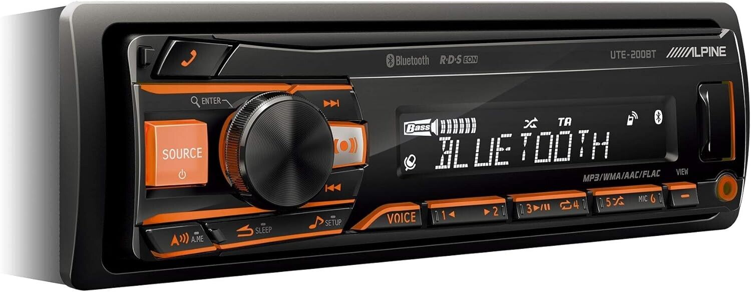 Alpine UTE-200BT Bluetooth Car Stereo Radio Head Unit Receiver USB Android Apple