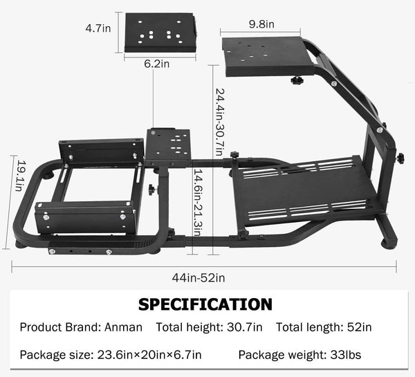 Driving Game Sim Racing Frame & Seat Rig  Add Wheel Pedals Xbox PS PC Console F1