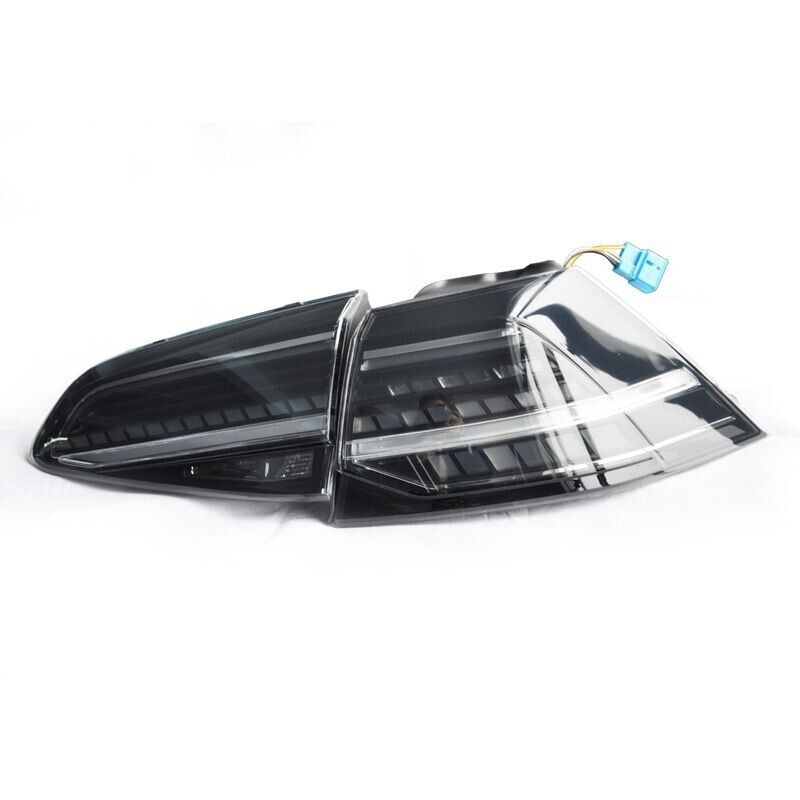 AS Pair VW Golf 7 MK7 7.5 R FL LED DRL Rear Lights Dynamic Taillights 12-17 UNIVERSAL Clear Smoke