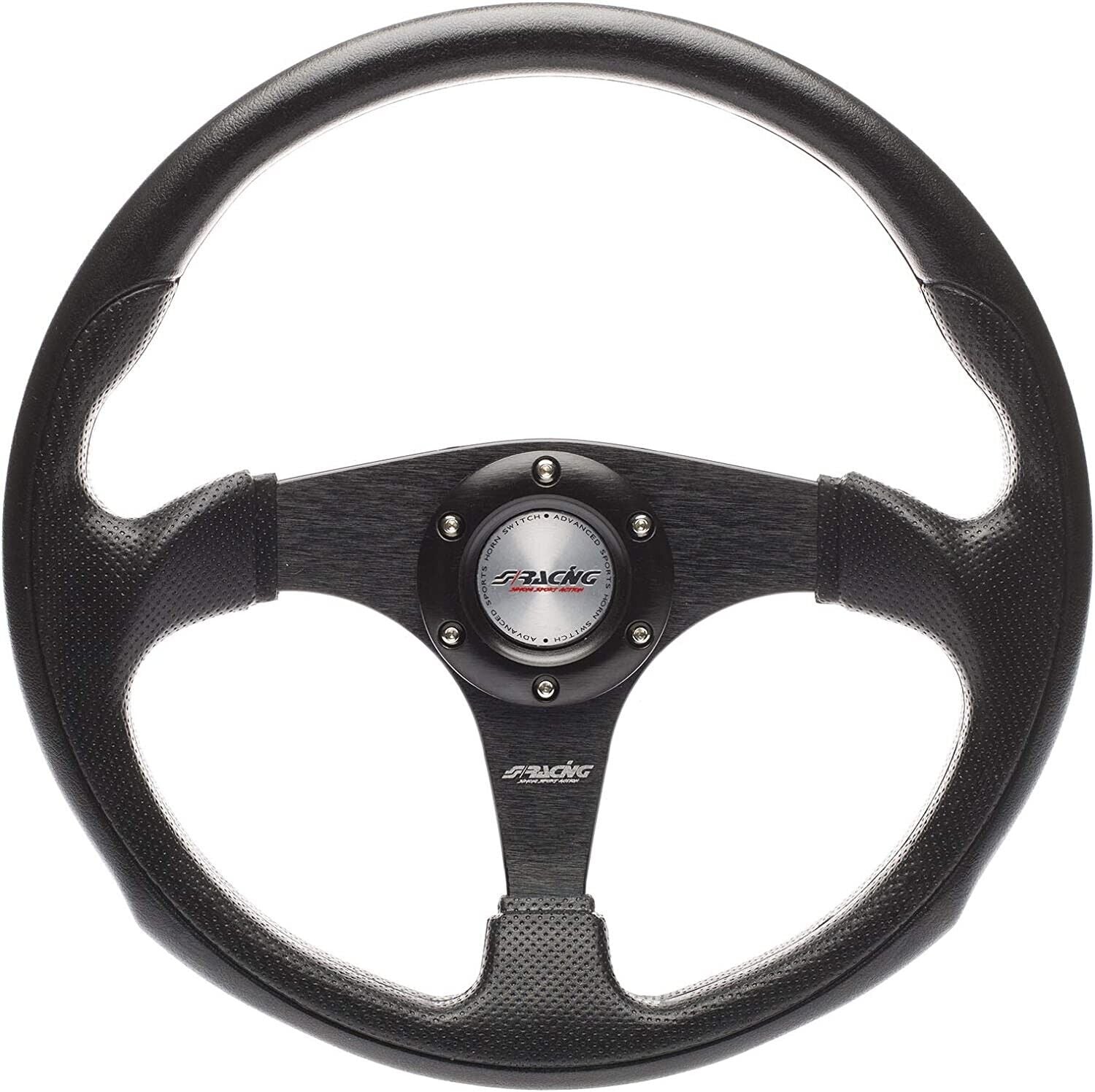 Simoni Racing BPU320N Barchet Steering WHEEL 3 Spoke Black Steel 320mm